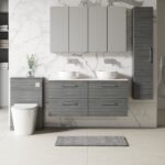 1200mm Wall Hung 4-Drawer Vanity & Laminate Worktop - Image 2