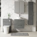 600mm Wall Hung 2 Drawer Vanity & Laminate Top - Image 2