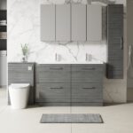 Nuie Arno 1200mm Floor Standing 4 Drawer Vanity & Double Basin - Image 2