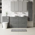 1200mm Floor Standing 4 Drawer Vanity & Worktop - Image 2