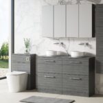 1200mm Floor Standing 4 Drawer Vanity & Worktop - Image 3