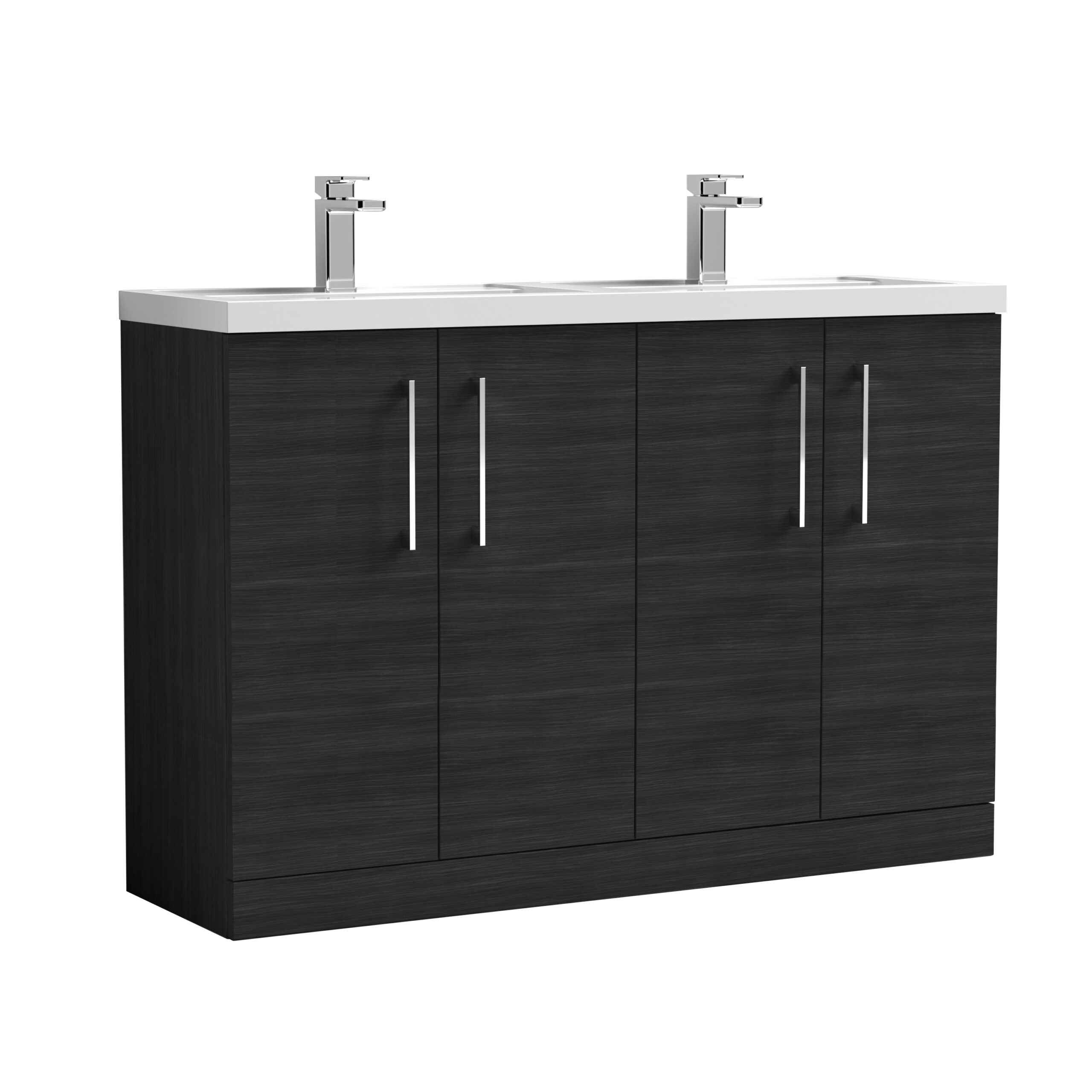 arn603c_furniture_v1_co.jpg 1200mm Floor Standing 4 Door Vanity & Double Basin - Image 1