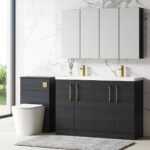 1200mm Floor Standing 4 Door Vanity & Double Basin - Image 4