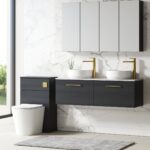 1200mm Wall Hung 2-Drawer Vanity & Laminate Worktop - Image 3
