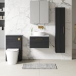 600mm Wall Hung 1-Drawer Vanity & Laminate Worktop - Image 2