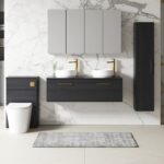 1200mm Wall Hung 2-Drawer Vanity & Laminate Worktop - Image 2