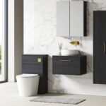 600mm Wall Hung 1 Drawer Vanity & Laminate Top - Image 3