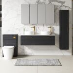 1200mm Wall Hung 2-Drawer Vanity & Laminate Worktop - Image 2