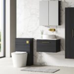 600mm Wall Hung 1 Drawer Vanity & Laminate Top - Image 3