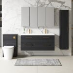 1200mm Wall Hung 4 Drawer Vanity & Double Basin - Image 2