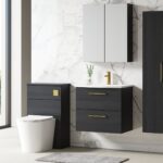 600mm Wall Hung 2 Drawer Vanity & Basin 4 - Image 3