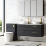 1200mm Wall Hung 4-Drawer Vanity & Laminate Worktop - Image 3