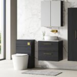 600mm Wall Hung 2 Drawer Vanity & Laminate Top - Image 3