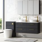 1200mm Wall Hung 4-Drawer Vanity & Laminate Worktop - Image 3
