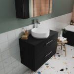 600mm Wall Hung 2 Drawer Vanity & Worktop - Image 2