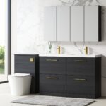 1200mm Floor Standing 4 Drawer Vanity & Double Basin - Image 4
