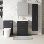 600mm Floor Standing 2 Drawer Vanity & Basin 3 - Image 2