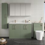 1200mm Floor Standing 4 Door Vanity & Double Basin - Image 2