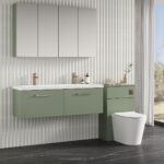 1200mm Wall Hung 2 Drawer Vanity & Double Basin - Image 4