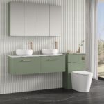 1200mm Wall Hung 2-Drawer Vanity & Laminate Worktop - Image 3