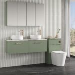 1200mm Wall Hung 2-Drawer Vanity & Laminate Worktop - Image 3