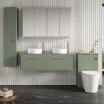 1200mm Wall Hung 2 Drawer Vanity & Worktop - Image 2