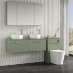 1200mm Wall Hung 2 Drawer Vanity & Worktop - Image 3