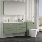 1200mm Wall Hung 4 Drawer Vanity & Double Basin - Image 4