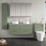 1200mm Wall Hung 4-Drawer Vanity & Laminate Worktop - Image 2