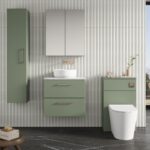 600mm Wall Hung 2-Drawer Vanity & Laminate Worktop - Image 2