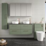 1200mm Wall Hung 4-Drawer Vanity & Laminate Worktop - Image 2