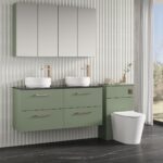 1200mm Wall Hung 4-Drawer Vanity & Laminate Worktop - Image 3