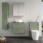 600mm Wall Hung 2 Drawer Vanity & Laminate Top - Image 2