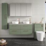 1200mm Wall Hung 4-Drawer Vanity & Laminate Worktop - Image 2