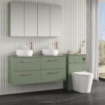 1200mm Wall Hung 4 Drawer Vanity & Worktop - Image 3
