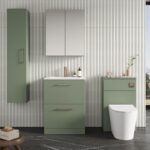 600mm Floor Standing 2 Drawer Vanity & Basin 2 - Image 2