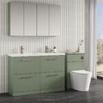 1200mm Floor Standing 4 Drawer Vanity & Double Basin - Image 4
