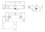Wall Mounted Thermostatic Bath Shower Mixer - Image 2