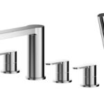 Deck Mounted 5 Tap Hole Bath Shower Mixer