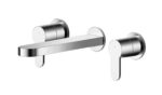 Nuie Arvan Wall Mounted 3 Tap Hole Basin Mixer
