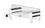 Nuie Arvan Wall Mounted 3 Tap Hole Basin Mixer With Plate