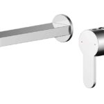 Wall Mounted 2 Tap Hole Basin Mixer