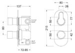 Nuie Arvan Twin Thermostatic Valve With Diverter - Image 2