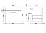500mm Wall Hung Vanity With Basin 1 - Image 2