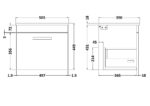 500mm Wall Hung Vanity With Worktop - Image 2