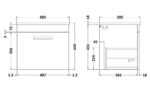 500mm Wall Hung Vanity With Basin 2 - Image 2