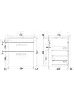 500mm Wall Hung Vanity With Basin 2 - Image 3