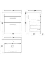 500mm Wall Hung Vanity With Basin 3 - Image 2