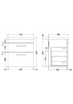 500mm Wall Hung Vanity With Basin 1 - Image 2