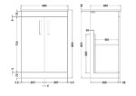 600mm Floor Standing Vanity With Basin 2 - Image 3
